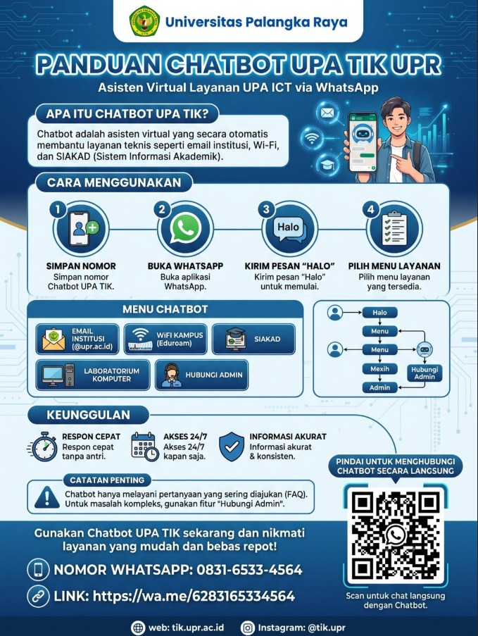 Panduan Chatbot UPA TIK UPR: Asisten Virtual Layanan Kampus Kini Hadir via WhatsApp